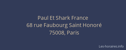 Paul Et Shark France