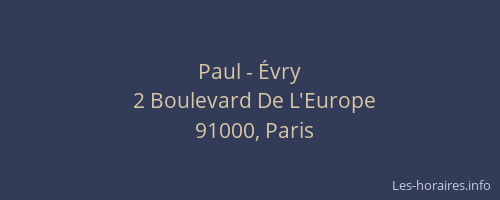 Paul - Évry