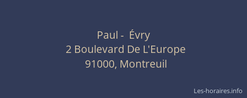 Paul -  Évry