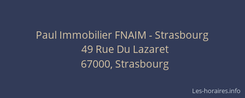 Paul Immobilier FNAIM - Strasbourg