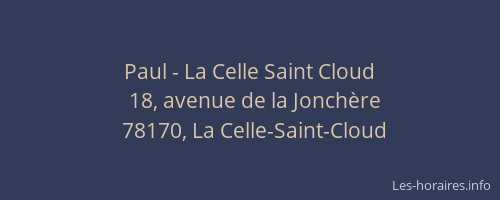 Paul - La Celle Saint Cloud
