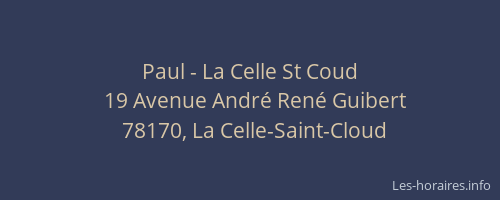 Paul - La Celle St Coud