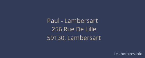 Paul - Lambersart
