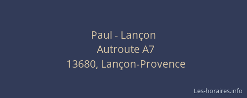 Paul - Lançon