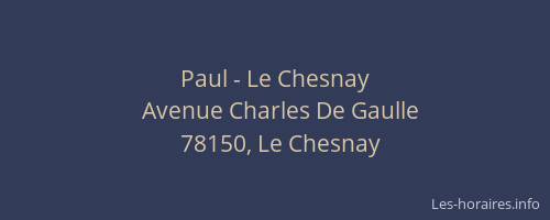 Paul - Le Chesnay