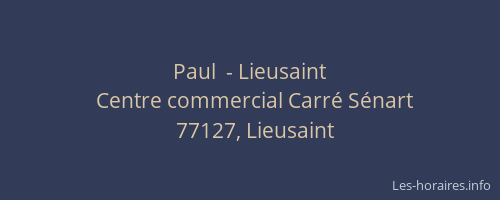 Paul  - Lieusaint
