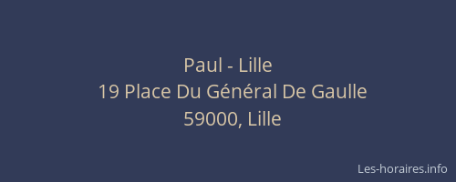 Paul - Lille