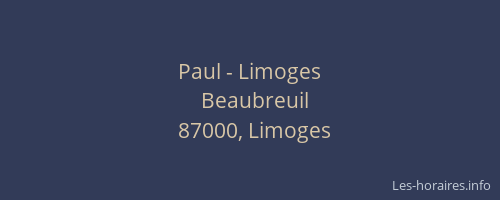 Paul - Limoges