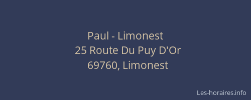 Paul - Limonest