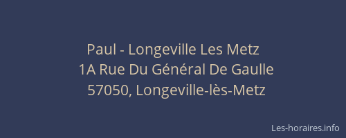 Paul - Longeville Les Metz