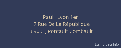 Paul - Lyon 1er