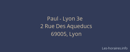 Paul - Lyon 3e