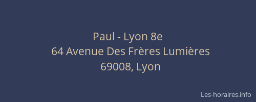 Paul - Lyon 8e