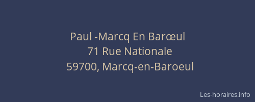 Paul -Marcq En Barœul