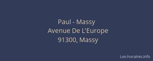 Paul - Massy