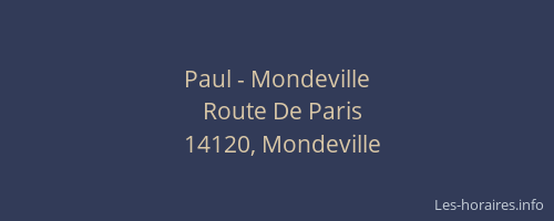 Paul - Mondeville