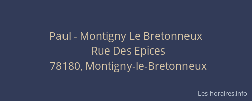 Paul - Montigny Le Bretonneux