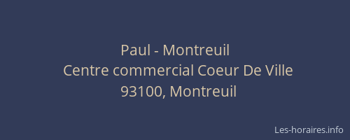 Paul - Montreuil