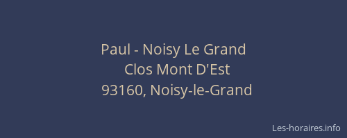 Paul - Noisy Le Grand