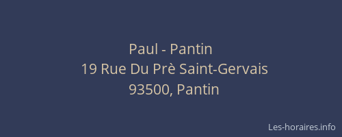 Paul - Pantin