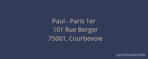 Paul - Paris 1er
