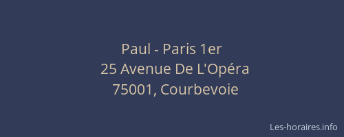 Paul - Paris 1er