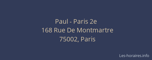 Paul - Paris 2e