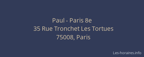 Paul - Paris 8e