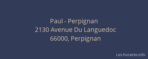 Paul - Perpignan
