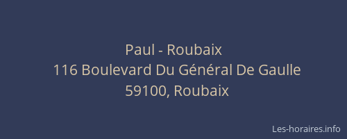 Paul - Roubaix
