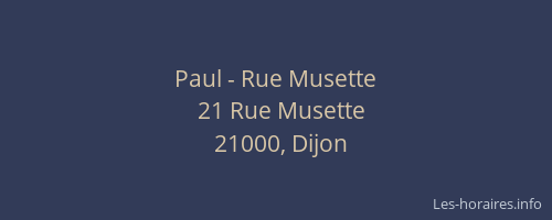 Paul - Rue Musette