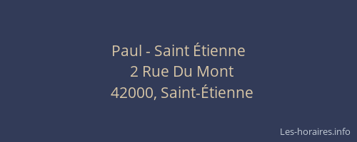 Paul - Saint Étienne