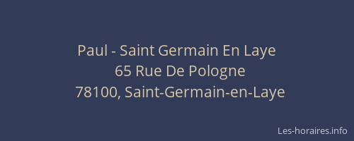 Paul - Saint Germain En Laye