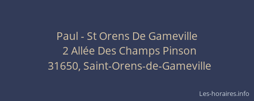 Paul - St Orens De Gameville