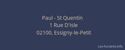 Paul - St Quentin