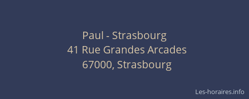 Paul - Strasbourg