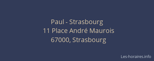Paul - Strasbourg