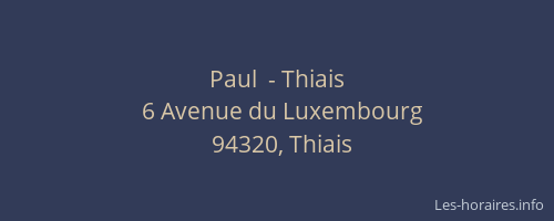 Paul  - Thiais