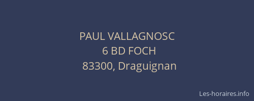 PAUL VALLAGNOSC