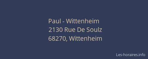 Paul - Wittenheim