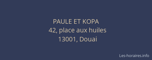 PAULE ET KOPA