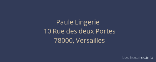 Paule Lingerie