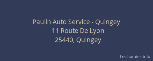 Paulin Auto Service - Quingey
