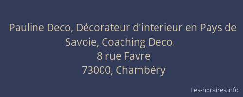 Pauline Deco, Décorateur d'interieur en Pays de Savoie, Coaching Deco.