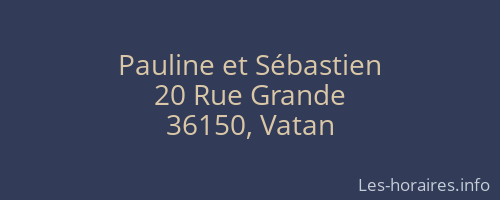 Pauline et Sébastien