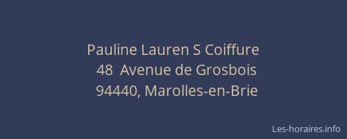 Pauline Lauren S Coiffure