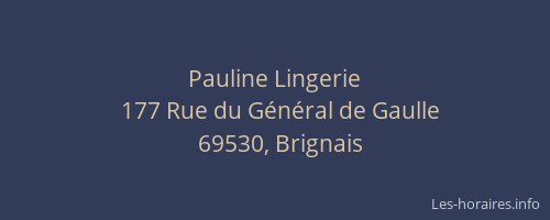 Pauline Lingerie