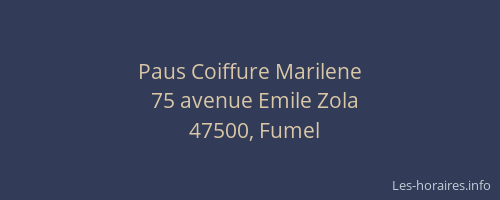 Paus Coiffure Marilene