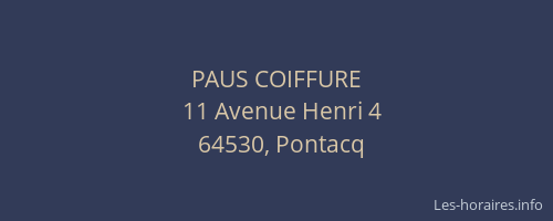 PAUS COIFFURE