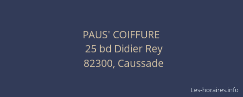 PAUS' COIFFURE